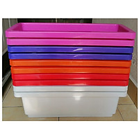 COMBO 10 CHẬU/ KHAY/ MÁNG NHỰA TRỒNG RAU, TRỒNG HOA, CÂY CẢNH KÍCH THƯỚC 48X20X16CM - NHIỀU MÀU