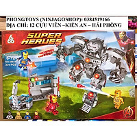 Lắp ráp xếp hình non Lego SuperHeroes 66018 : Iron Man Anti-Hulk Armor Người sắt đại chiến 334 Mảnh