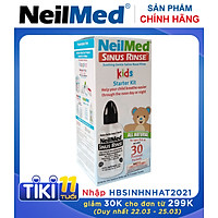 Bình (Bộ Dụng Cụ) Xịt Rữa Mũi Xoang Cho Bé Neilmed Sinus Rinse Paediatric Starter Kit (1 bình + 30 gói hỗn hợp muối rửa)