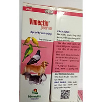 1 LỌ VIMECTIN pour on ĐẶ.C TR.Ị K.Í SI.NH TR.Ù.NG, MẠ.C, R.Ậ.N CỦA VEMEDIM