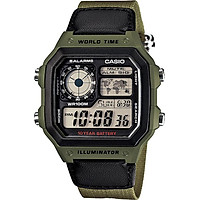 Đồng Hồ Casio Nam Dây Da Phối Vải AE-1200WHB-3BVDF