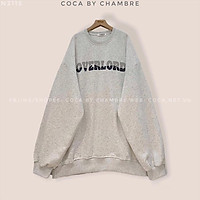 Áo Nỉ In Chữ Nổi Overlord Sweater tay bồng form rộng ba màu ĐEN | XÁM | BE cá tính năng động Ulzzang