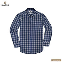 Áo sơ mi nam tay dài hoạ tiết Santino chất liệu sợi tre chống tia UV dáng lim sang trọng ASD525S592