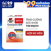 Viên uống bổ tim mạch, điều hòa huyết áp Doppelherz Aktiv Coenzyme Q10 (Hộp 60 viên)