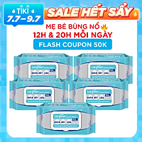 Combo 5 Gói Khăn Ướt Cồn Let-green (50 Tờ x 5)