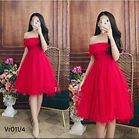 Đầm dự tiệc bẹt vai kết cườm TRIPBLE T DRESS - MS124V - Size M/L
