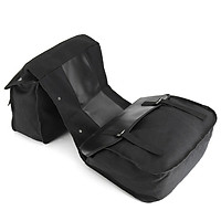 Leather Motorbike Touring Saddle Bag Waterproof Motorcycle Canvas Panniers Box