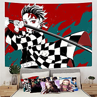 Tranh Vải Thảm Treo Tường Anime Kimetsu No Yaiba Decor Phòng Chọn Lọc Những Bản Đẹp ( Tặng đèn led 7m và phụ kiện )