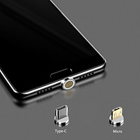 Multifunction 3 in 1 (3ft/6ft) Easy to Organize Fast Charging Magnetic Charing Cable Micro Type C for HTC iOS Device (Black/White)