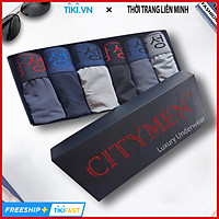 Hộp 6 quần lót nam thun lạnh Hàn Quốc CITYMEN cao cấp co giãn 4 chiều, kháng khuẩn, thấm hút tốt ( Giao màu ngẫu nhiên )