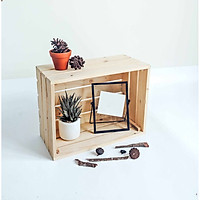 Thùng Pallet Nan Gỗ Dày Đa Năng Size Lớn Phủ Sơn 3 Lớp Cực Chắc Size 40x30x20cm