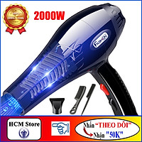 Máy Sấy Tóc Công Suất Lớn VIHAM, Có 2 Chế Độ Sấy Nóng Lạnh Bảo Vệ Tóc, Tặng Thêm 3 Món Phụ Kiện Cao Cấp - Hàng Chính Hãng (Màu Đen)
