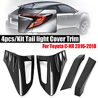 Carbon Fiber Style Car Rear Back Lamp Tail light Cover Trim For Toyota C-HR CHR