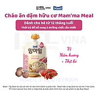Cháo ăn dặm hữu cơ Mam'ma meal vị nấm hương và thịt bò 12M
