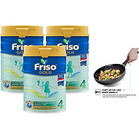 3 lon Friso Gold 4 850g - Tặng 1 chảo