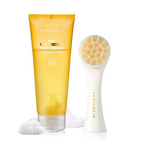Aprilskin Set Sữa rửa mặt Real Calendula Foam Cleanser & Cọ rửa mặt Real Cleaning Pore Brush