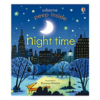 Usborne Peep Inside Night Time – sách lật giở cho bé 2-5 tuổi