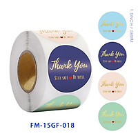 Cuộn 500 Miếng Dán In Logo Thank You Chống Thấm Nước