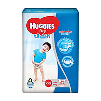 Tã dán Huggies Dry Jumbo XXL 34 (Trên 14kg) - Gói 34 miếng