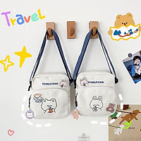 Túi vải đeo chéo nữ hình gấu giá rẻ BAG U VTO95