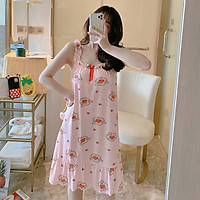 Đầm bầu mặc nhà 2 dây dễ thương