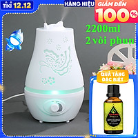 Máy Xông Tinh Dầu 2200ML Cho Phòng Rộng + Tinh Dầu Sả Chanh TIDAMO - Máy Khuếch Tán Tinh Dầu Thể Tích Lớn Nhất, Chuyên Dụng Xông Tinh Dầu, Phun Sương Tạo Ẩm Cho Không Gian Lớn