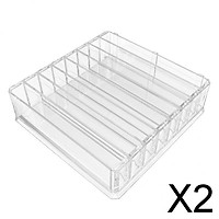 2xAcrylic Compact Powder Holder Eye Shadow Highlights Makeup Display Organiser