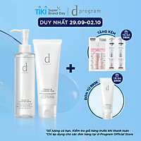 Bộ Đôi Nước Tẩy Trang và Sữa Rửa Mặt Tạo Bọt Dưỡng Da D program thích hợp cho da nhạy cảm