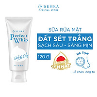 Sữa Rửa Mặt Tạo Bọt Chiết Xuất Đất Sét Trắng Senka Perfect White Clay New 14840 (120g)