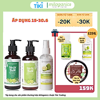 Bộ 3 Sản Phẩm Kích Thích Mọc Tóc & Ngăn Ngừa Rụng Tóc MILAGANICS (Serum Bưởi 100ml + Dầu Gội Bưởi 250ml + Dầu Xả Bưởi 250ml)
