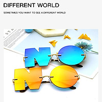Fashion Letter NO Sunglasses Women Metal UV400 Shades Sun Glasses