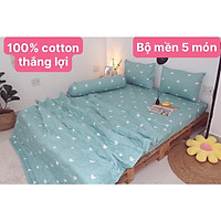 Bộ Drap Cotton Thắng Lợi Kèm Mền Chần Gòn -5 món {chuẩn logo CTY} hoặc mền lẻ