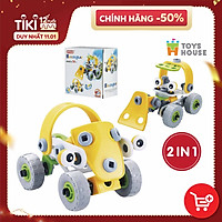 Đồ chơi phát triển kỹ năng Steam - Đồ chơi lắp ghép Build&Play - lắp ghép mô hình xe nâng - cần cẩu - ô tô - xe máy - máy bay Toyshouse 7703 - 7721 - 7722 -7754