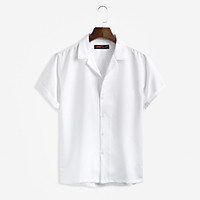 Áo sơ mi nam ngắn tay cổ vest chất mềm Lados - 8063 , form đẹp , thoáng mát