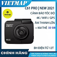 Camera hành trình C61 Pro (bản 2021)- G.P.S Wifi 4K + thẻ nhớ 32GB bền đẹp giá tốt chất lượng