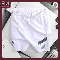 Quần short nam thể thao thun lạnh cao cấp, phối sọc, thoải mái, năng động, trẻ trung – FORMEN SHOP – FMPS140