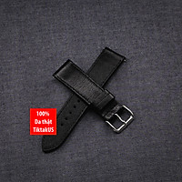 Dây đồng hồ da bò thật (nhiều tùy chọn màu da) + khóa thép không gỉ , đủ size 18mm - 19mm - 20mm - 21mm - 22mm cho đồng hồ Thụy Sĩ , Tissot, Seiko, Casio