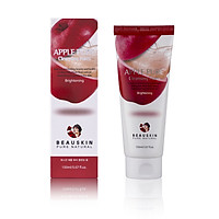 Sữa rửa mặt trắng da hỗ trợ trị mụn đầu đen tẩy nhờn mờ sẹo Beauskin Apple Pure Cleansing Foam, Hàn Quốc 150 ml