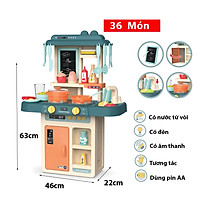 Bộ đồ chơi nấu ăn Đồ chơi bé gái có vòi nước rửa và bếp nấu ăn như thật với nhiều dụng cụ chất liệu nhựa ABS Nguyên Sinh Mã 889-169 và 889-175