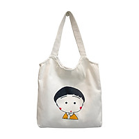 Túi Vải Tote Đeo Vai Quai Tròn XinhStore Có Khóa Kéo