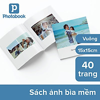 Voucher dịch vụ in sách ảnh bìa mềm 40 trang 6” x 6” (15 x 15cm) - Tự thiết kế trên website Photobook
