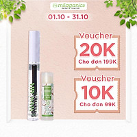 Combo Son Dưỡng Môi Dừa Milaganics (4.5g) + Mascara Dầu Dừa Dưỡng Mi Milaganics