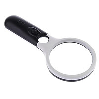 Magnifier 3 LED Light, 3X 45X Handheld Magnifying Glass with Light for Night Reading,Best For Jeweler Watch Repair