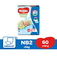 Miếng Lót Sơ Sinh Huggies Dry Newborn 2 - 60 (60 Miếng) - Bao Bì Mới