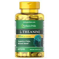 Viên uống bổ não, giảm stress Puritan's Pride L-Theanine 200mg (60 viên)