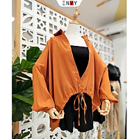 Sơ mi oversize kiểu rút dây ENVY S193 chất tơ ấn mềm mướt