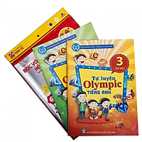 Combo Tự luyện Olympic Tiếng Anh lớp 3 + tập bọc sách vở