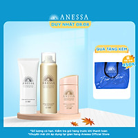 Bộ sản phẩm Kem chống nắng Anessa cho cho da mặt và toàn thân (Mild Milk 60ml + Whitening Gel 90g + Gold Spray 60g)