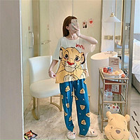Đồ bộ nữ, Đồ bộ thu đông, Đồ bộ mặc ở nhà cho nữ, Đồ bộ ngủ thun dành cho nữ in hình CHÚ SƯ TỬ APUN CỰC HOT