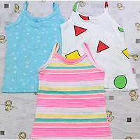 Áo dây bé gái-set 3 áo-thun xuất đẹp từ 5-35kg